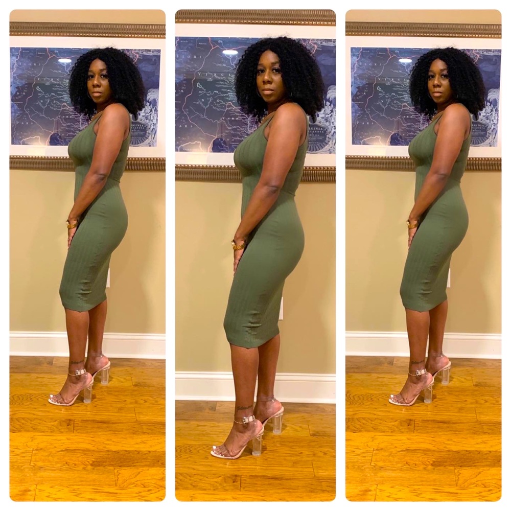 Sleeveless Ribbed Midi Dress